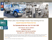 Tablet Screenshot of detroitgreasetrapcleaning.com
